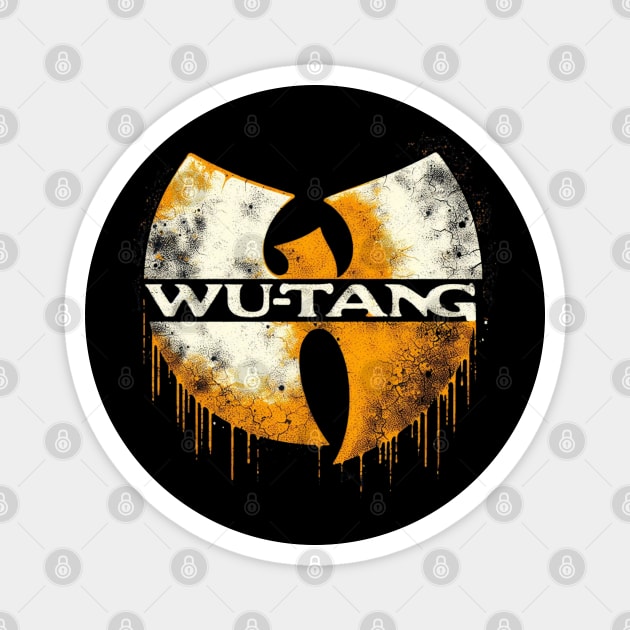 Wutang logo distressed molten effect Magnet by thestaroflove